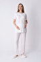 Maternity Pajama and Dressing Gown Set 3-Piece – Maternity Pajamas with Crew Neck, Striped Pattern, Cotton Viscose - 5