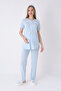 Maternity Pajama and Dressing Gown Set 3-Piece – Maternity Pajamas with Crew Neck, Striped Pattern, Cotton Viscose - 5
