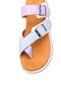 Women's Blue Lilac Orthopedic Flip Flops with Cross Straps, Soft Sole, Anatomical Comfortable Daily Slippers - 4