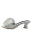 1412-26 Embroidered and Stoned Heeled Fashion Furry Women's Slippers - 3
