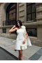 Çiçek Detay Kadın Mini Elbise Eternelle - 5