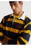 Men's Yellow-Navy Blue 100% Cotton Stranger Things Long Sleeve Polo T-Shirt - 6