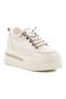 25Y492 Women's Genuine Leather High Sole Stone Sneaker Sports Shoes