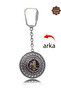 Ayyıldız and Tuğralı Knitted Model Double-Sided Oxidized Silver Filigree Keychain 201025183 - 5