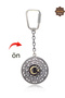 Ayyıldız and Tuğralı Lale Model Double-Sided Oxidized Silver Filigree Keychain 201025182 - 4