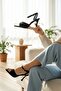 Rilla Black Wrinkled Patent Leather (8 cm) Pointed Toe Heeled Shoes