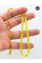 Lemon Yellow Barley Cut Special System Tasseled Crimped Amber Prayer Beads 201025211 - 2