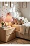 غطاء مصباح E27 من Pink Gingham مع كابل - أبيض من الأسفل - 2