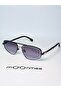 Jetpa Unisex Geometric Black Clear Glass Sunglasses - 2