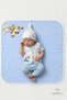 Baby Boy Set of 3 Newborn Baby Set, Jacquard Blanket, Hat, Vest Baby Boy Hospital Release Set - 3