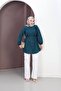 Women's Baby Collar Waist-Tied Buttoned Hijab Shirt - 3