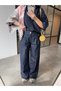 Half Sleeve Gold Buttoned Shirt Pants Denim Suit - 4