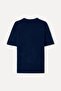 Men's Navy Blue Comfort Fit Crew Neck T-Shirt - 2