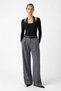 Women's Emma Lace Detailed Long Sleeve Black Basic Top / Blouse - 2