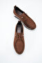 Women's Rubber Laced Orthopedic Sole Ballerinas Brown Suede - 3
