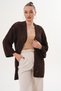 Women's Open-Front Patterned Knitted Cardigan 260428 - - 3