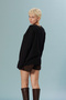 Lace-Detail V-Neck Sweater - 4