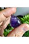 Amethyst Natural Stone Necklace -10- (Steel Chain) Handmade Designer Products - 3