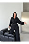 Women's Black Waist-Tie Top and Bottom Two-Piece Set - 6