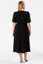 Women's Plus Size Midi Dress Midi Lace V-Neck Short Sleeve Buttoned Woven Fabric Plain Pattern a - 6