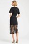 Women's Midi Dress Shift Fit Crew Neck Off Shoulder Short Sleeve Lace Detailed Interlock Knitted - 6