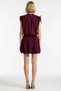 Women's Mini Dress High Neck Sleeveless Skater Pattern Plain Crinkle Woven Fabric Lined Short Length Stylish - 6