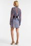 Women's Mini Dress V-Neck Long Sleeve A-Line Woven Chiffon Fabric Shawl Pattern Lined Short Length Stylish - 6