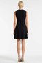 Women's Mini Dress High Neck Sleeveless Interlock Knitted Skater Pattern Accessory Detailed Modern - 6