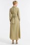 Women's Maxi Dress Lapel Long Sleeve Woven Fabric Plain Pattern Cross Belt Unlined Comfortable Fit - 6