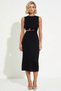 Women's Midi Dress Crew Neck Sleeveless Lined A-Line Woven Fabric Cut Out Detail Plain Pattern - 5