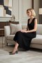 Women's Midi Dress A-Line V-Neck Sleeveless Plain Pattern Lined Woven Fabric Daily Use Stylish - 3