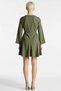 Women's Plus Size Mini Dress V-Neck Long Sleeve Striped Lace-Up A-Line Woven Poplin Fabric - 6