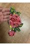 Sequin Embroidery Flower Crest Sewing Applique 20X11 cm