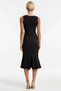 Women's Dress Midi Fish Cut Crew Neck Sleeveless Woven Fabric Lace Detailed Unlined Full Zipper - 6