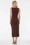 Women's Maxi Dress Asymmetrical Collar Sleeveless Knitted Stretchy Fabric Shoulder Accessory Detailed Functional - 6