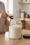 Acacia Lid Mega Size Flour and Legume Jar 4 Liters - Detergent Dispenser with Spoon, Food Storage Container - 3