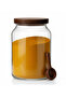 Acacia Lid Mega Size Flour and Legume Jar 4 Liters - Detergent Dispenser with Spoon, Food Storage Container - 4