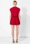 Women's Mini Dress High Neck Sleeveless Skater Pattern Plain Crinkle Woven Fabric Lined Short Length Stylish - 6