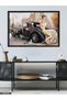Woman in Car and Dress One Piece Black Wooden Framed Painting - 2