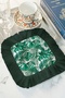 Tropical Leaf Fringed Presentation Napkin - Natural Green Bohemian Dark Green Fringed Coaster Tissue - 4