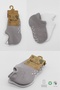 2-Piece Sneakers Non-Slip Colors Combed Cotton Socks 20104 Gray White - 5
