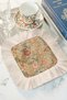 Luxury Vintage Elegance Fringed Presentation Napkin - Elegant Spring Bohemian Beige Gold Color Coaster Handkerchief - 4
