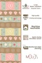 Floral Stripes Pattern Throw Pillow Cover Waterproof Erasable Digital Printed Garden Decoration - 2