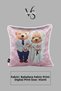 Cushion Cover 45X45 cm Teddy Bear Patterned – Babyface Fabric with White Piping and Hidden Zipper - 3