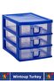 # Jewelryorganizer Durable Plastic Table Top Cabinet Shelf Small Item 3 Drawer Nightstand Mini Organizer - 2