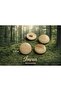 Wooden Natural Special Handmade Button 2.5 Cm 1 Pack 4 Pieces