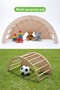 Pikler Wooden Montessori Motor Development Ring, Multifunctional Educational Toy with Cream Cushion, Large Size - 6