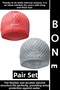 # Bone Flexible Soft Silicone Pool Sea Swimming Waterproof Ear Protection Large Size Hair Cap Double Set
