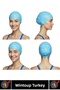 # Bone Flexible Soft Silicone Pool Sea Swimming Waterproof Ear Protection Large Size Hair Cap Double Set - 3