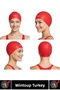 # Bone Flexible Soft Silicone Pool Sea Swimming Waterproof Ear Protection Large Size Hair Cap Double Set - 2